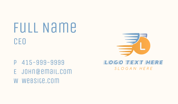 Express Circle Delivery Business Card Design Image Preview