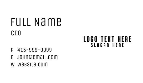 Classic Masculine Brand Business Card Design Image Preview