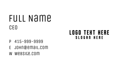 Classic Masculine Brand Business Card Image Preview