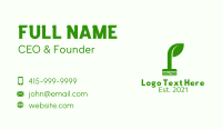 Green Seedling Sprout  Business Card Design