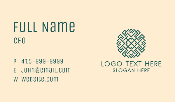 Textile Ornament  Business Card Design Image Preview