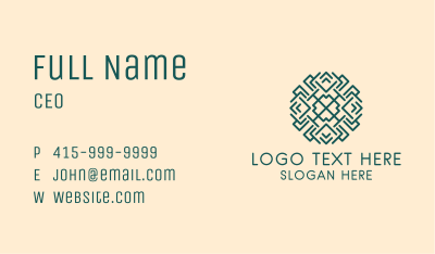 Textile Ornament  Business Card