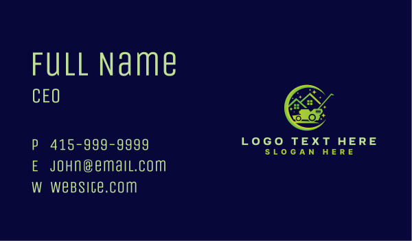 Lawn Mower Landscaping Business Card Design Image Preview