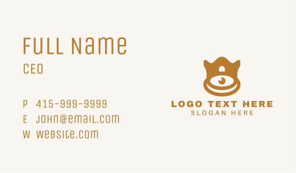 Golden House Eye Business Card Design Image Preview