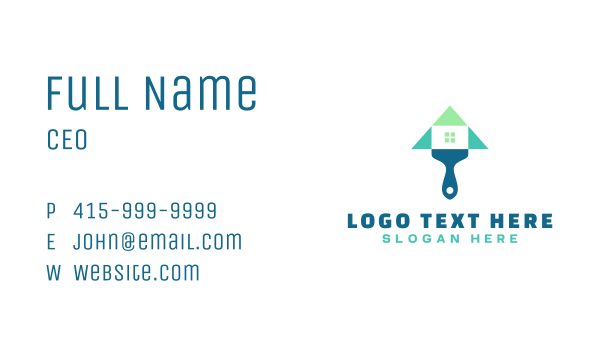 Paint Brush Home Business Card Design Image Preview