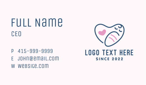 Heart Medical Pediatric  Business Card Design Image Preview