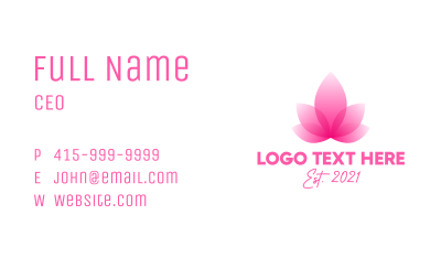 Pink Feminine Floral Petal  Business Card Image Preview