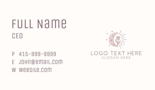 Floral Moon Florist Business Card Design Image Preview