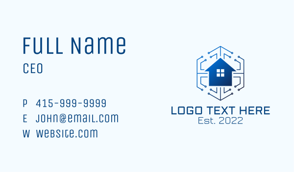 Cyber Tech House Business Card Design Image Preview