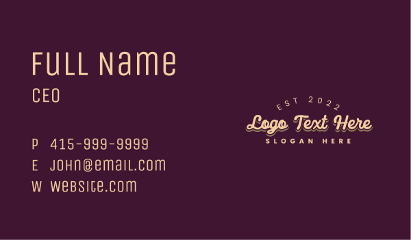 Boutique Script Wordmark Business Card Design Image Preview