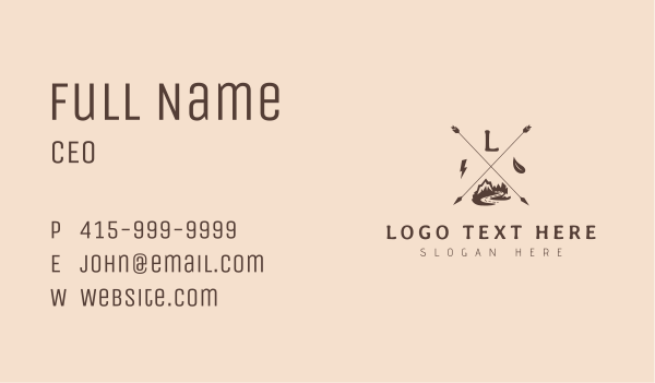 Hipster Traveller Lettermark Business Card Design Image Preview