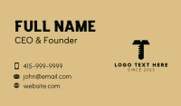 Screw Letter T Business Card Image Preview