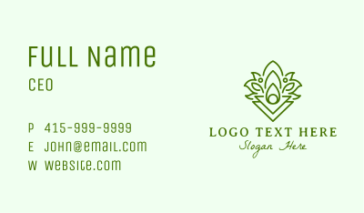 Natural Calming Oil  Business Card