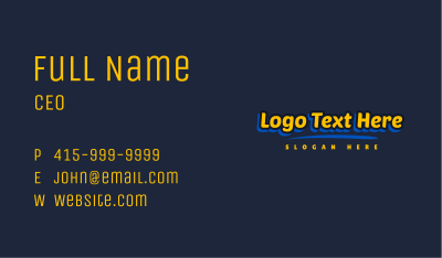 Classic Freestyle Wordmark Business Card Image Preview