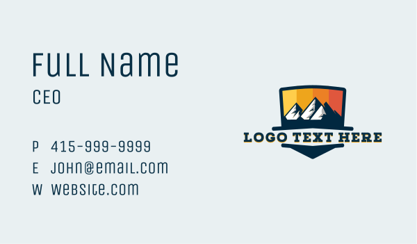 Outdoor Adventure Mountain Business Card Design Image Preview