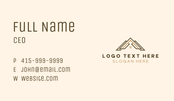 Residential House Roofing Business Card Design Image Preview
