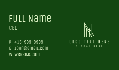 Architecture Letter N Business Card Image Preview