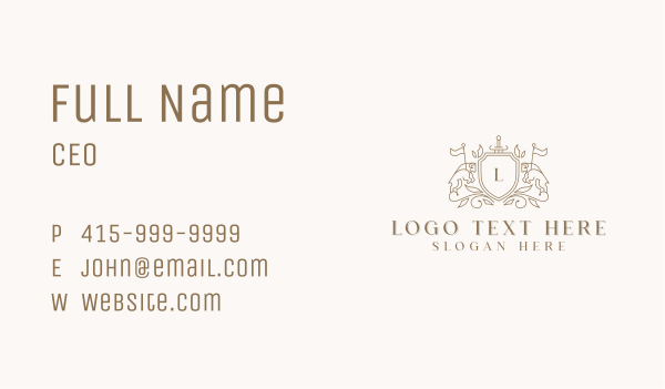 Buffalo Animal Crest Business Card Design Image Preview