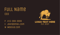 Yellow Aggressive Bull  Business Card Image Preview