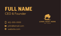Yellow Aggressive Bull  Business Card Image Preview