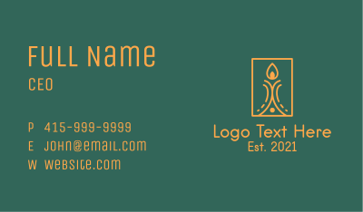 Orange Candle Decor Business Card Image Preview