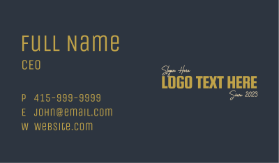 Yellow Modern Enterprise Wordmark Business Card Image Preview