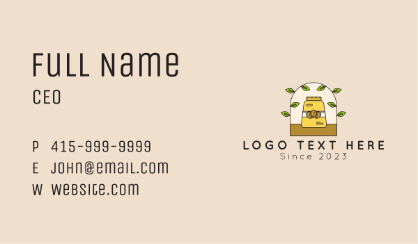 Organic Coffee Beans  Business Card Design Image Preview