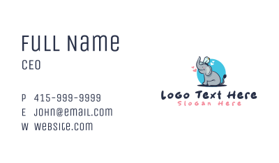 Animal Bird Elephant Business Card Image Preview