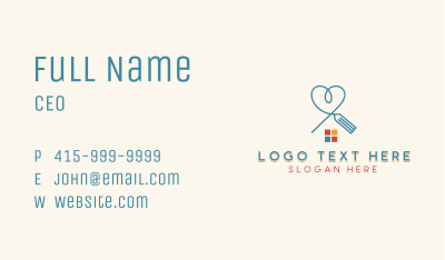 Heart Daycare Learning Business Card Image Preview