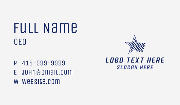 Star Flag Racing Business Card Design Image Preview