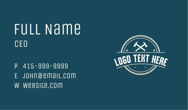 Hammer Handyman Tools Business Card Design Image Preview