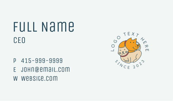 Pet Care Dog Cat Business Card Design Image Preview