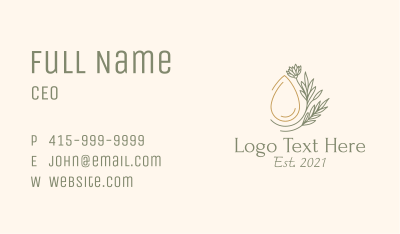 Flower Plant Droplet Business Card Image Preview