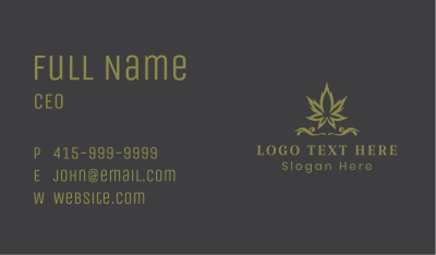 Ornate Herbal Marijuana Business Card Image Preview