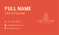 Orange Phonograph Outline Business Card Image Preview
