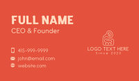 Orange Phonograph Outline Business Card Preview