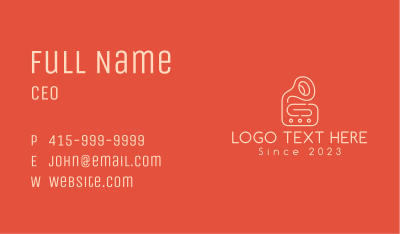 Orange Phonograph Outline Business Card Image Preview