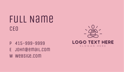 Spiritual Healing Yoga Business Card Image Preview