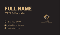 Elegant Royalty Crown Shield Business Card Image Preview