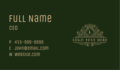 Stylish Florist Boutique Business Card Image Preview