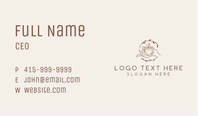 Candle Light Hand Business Card Image Preview