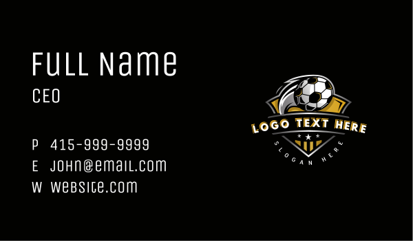 Soccer League Football Business Card Design Image Preview