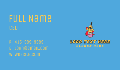 Pencil Superhero Character Business Card Image Preview