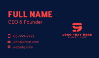 Sporty Tech Number 9 Business Card Preview