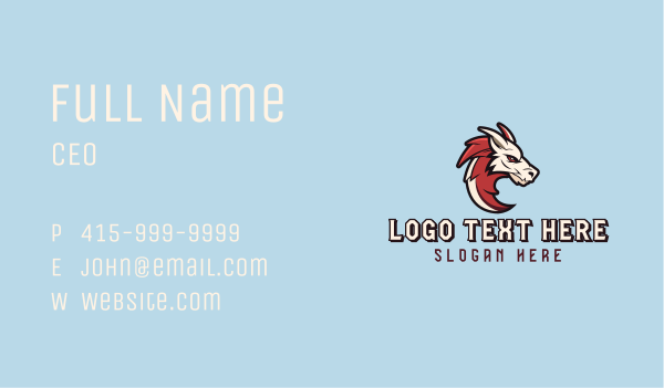 Dragon Mythical Gaming Business Card Design Image Preview