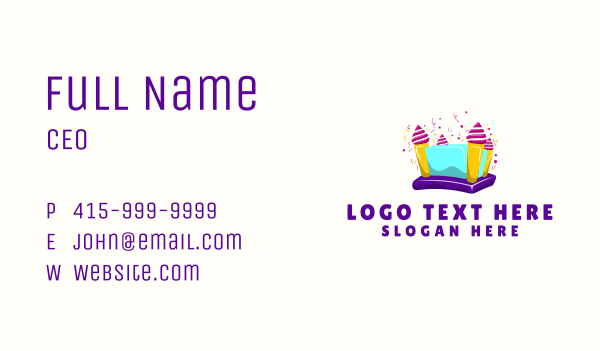 Inflatable Playground Castle  Business Card Design Image Preview