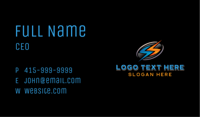 Power Electric Energy Business Card Image Preview