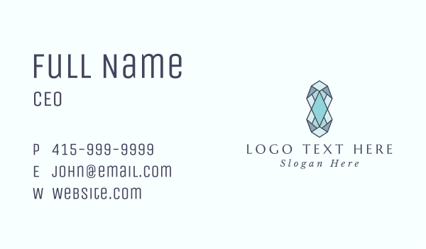 Diamond Crystal Gem Business Card Design Image Preview