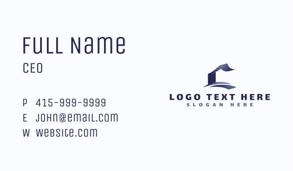 Creative Calligraphy Swoosh Business Card Design Image Preview