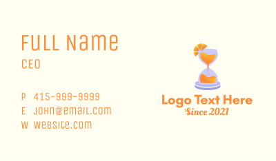 Orange Juice Hourglass Business Card Image Preview